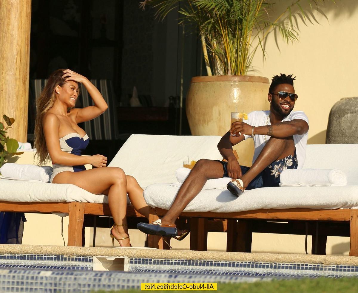 15P Daphne Joy sexy in swimsuit poolside
