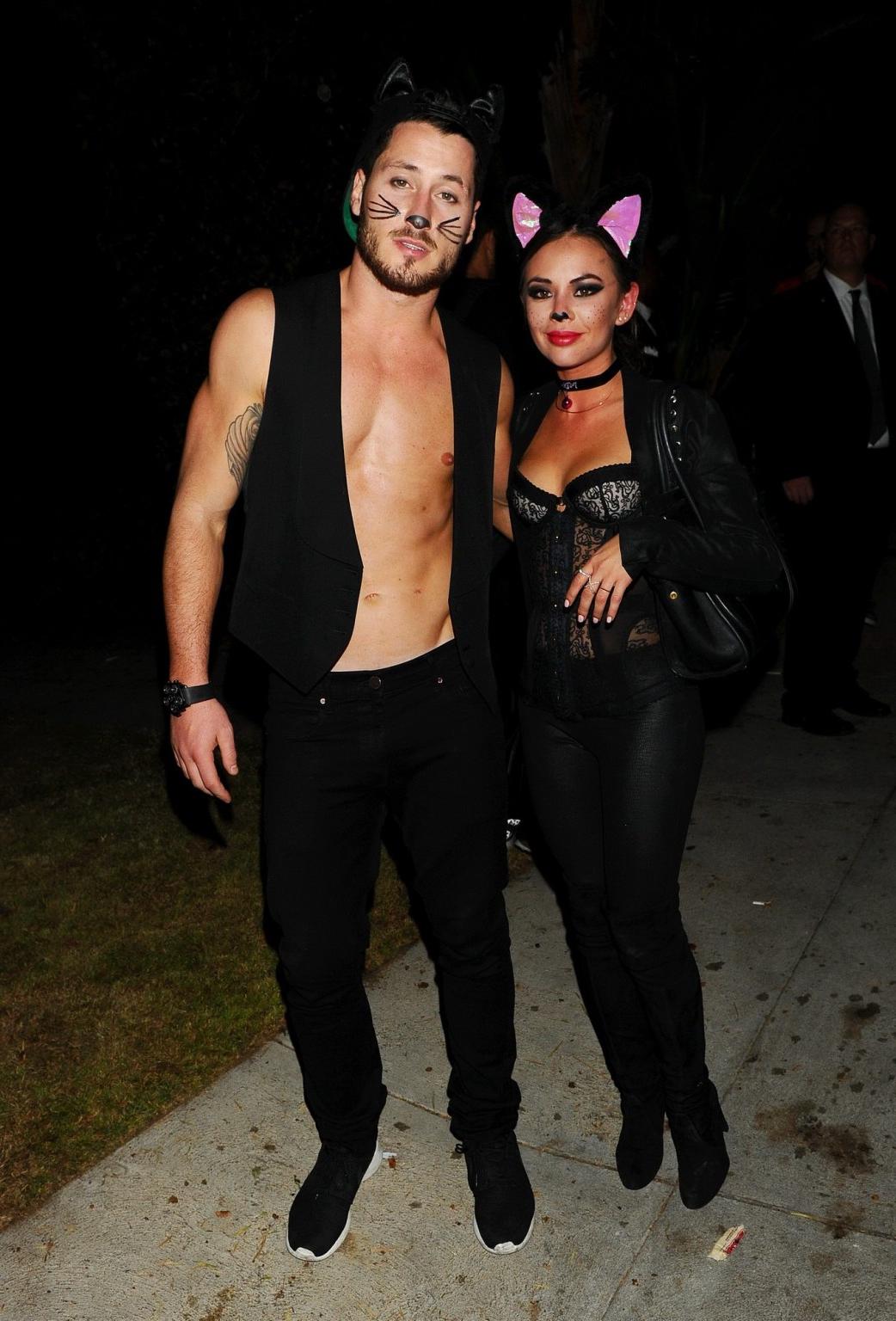 16P Janel Parrish wearing a sexy cat costume at Casamigos Tequilas Halloween Party i