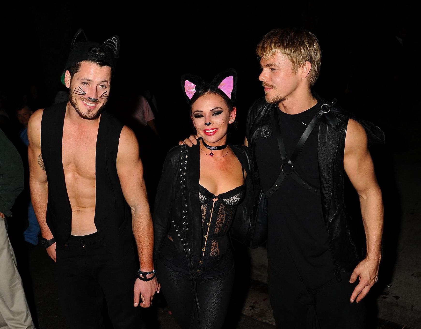 16P Janel Parrish wearing a sexy cat costume at Casamigos Tequilas Halloween Party i