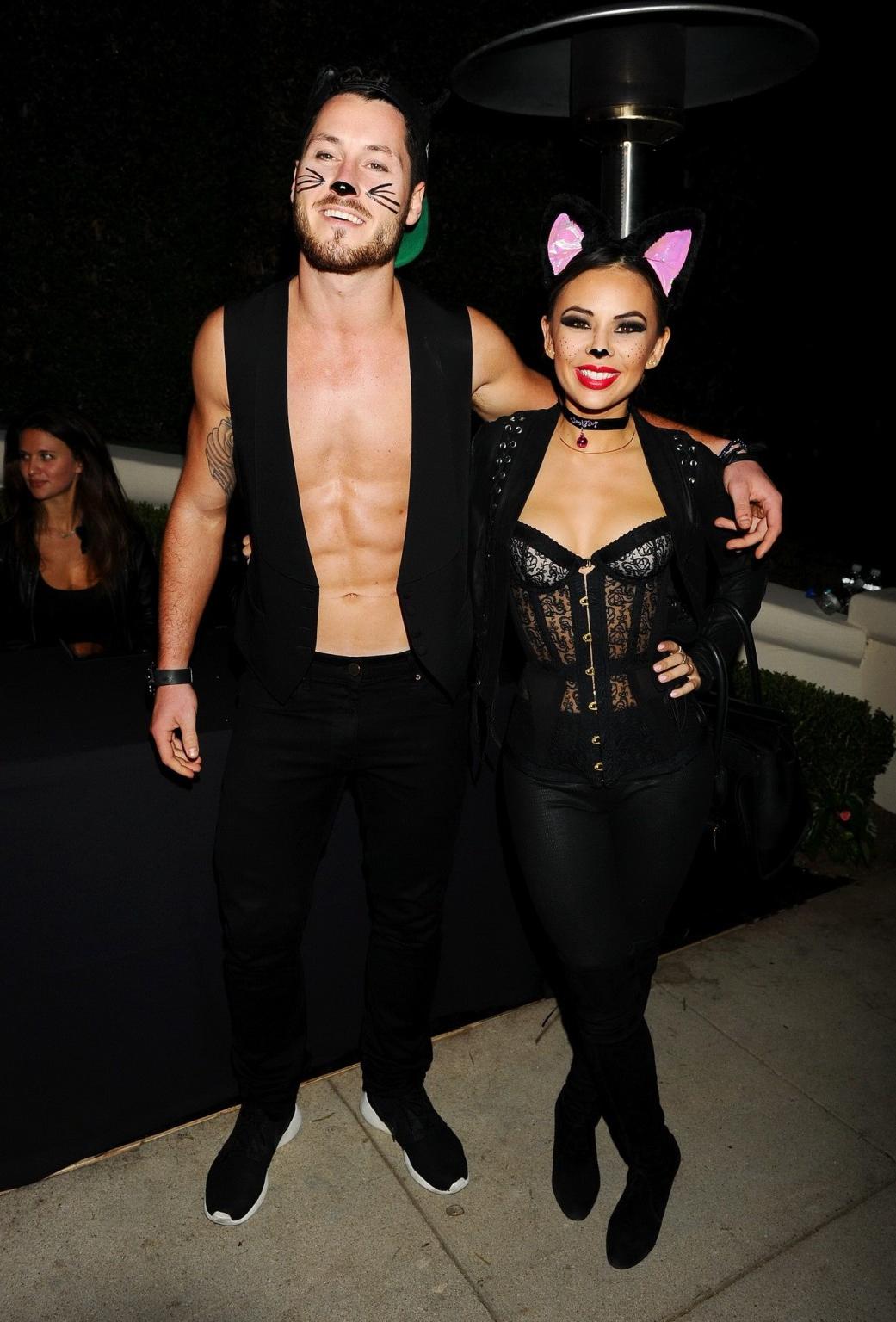 16P Janel Parrish wearing a sexy cat costume at Casamigos Tequilas Halloween Party i