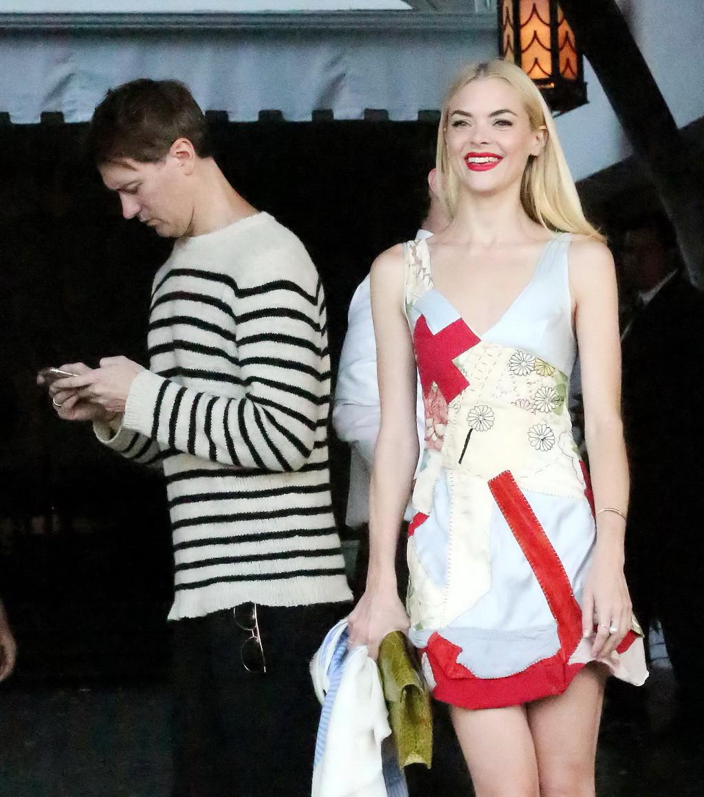 16P Jaime King in sexy nurse costume leaving Chateau Marmont Hotel in West Hollywood