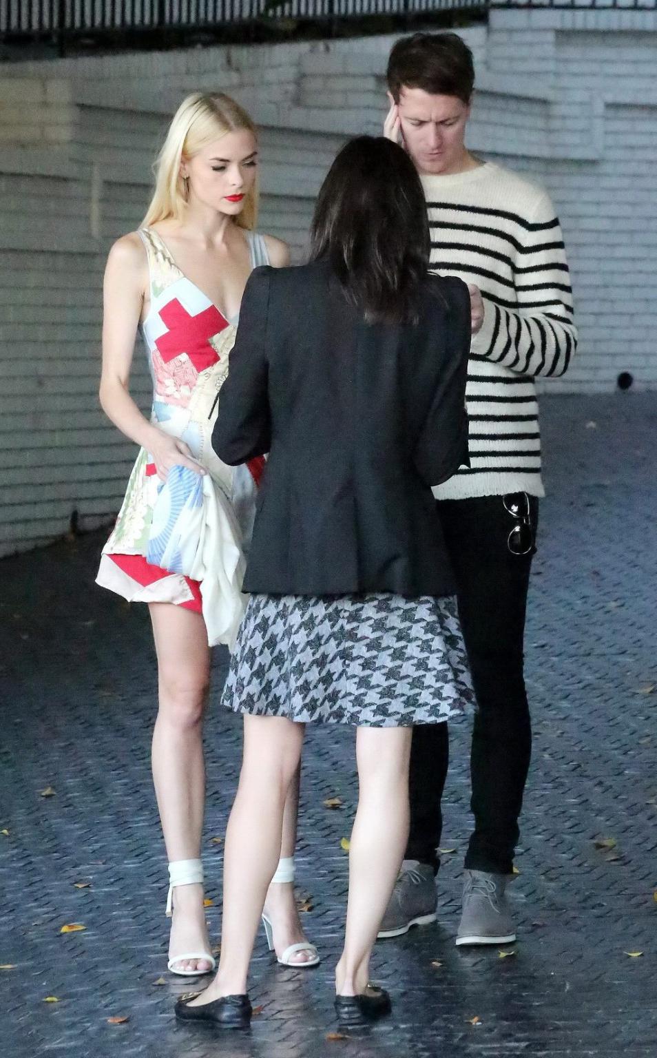 16P Jaime King in sexy nurse costume leaving Chateau Marmont Hotel in West Hollywood