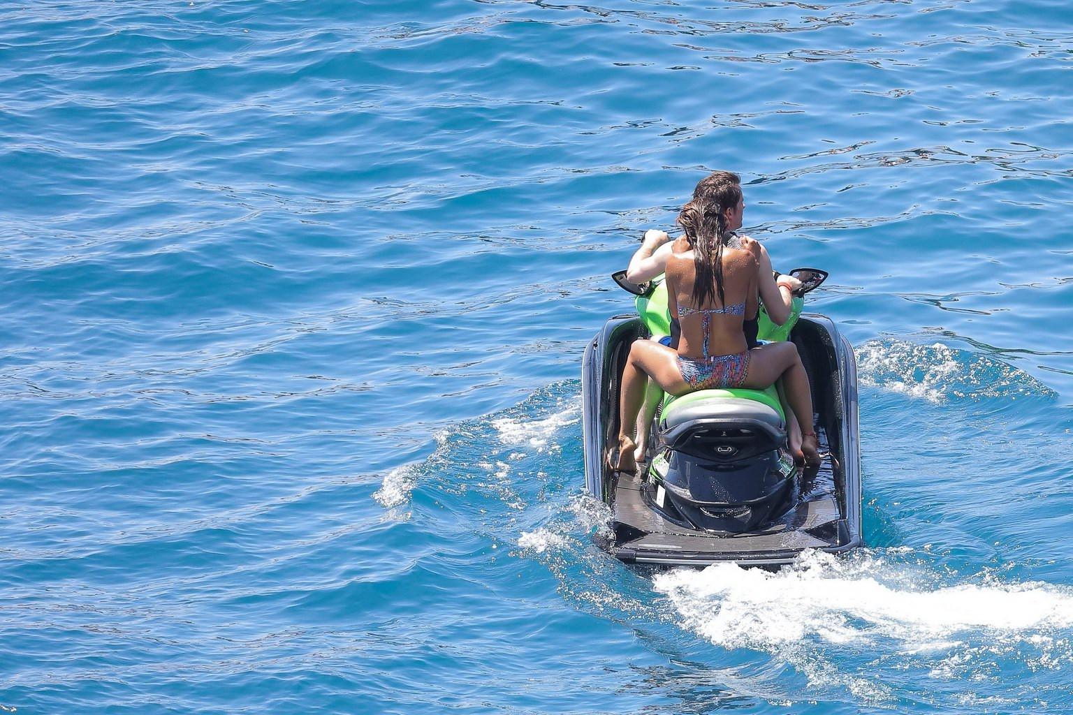 16P Nicole Scherzinger wearing skimpy colorful bikini with Lewis Hamilton on a boat 