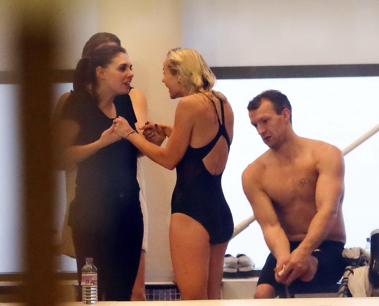 16P Pollyanna Woodward waring a black swimsuit at Splash 2014 training