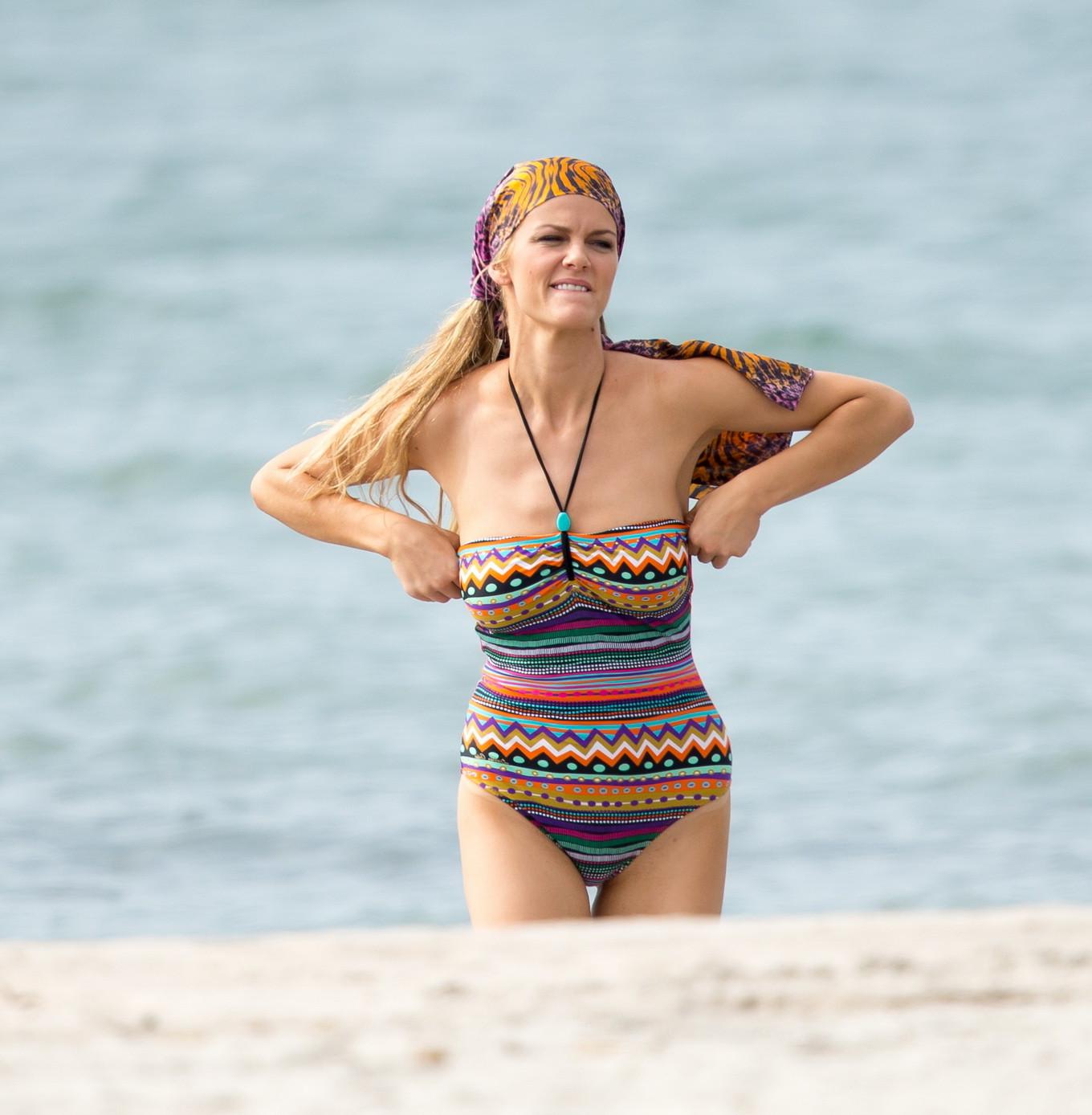 16P Brooklyn Decker showing off her hot body at a swimwear photoshoot in Miami Beach
