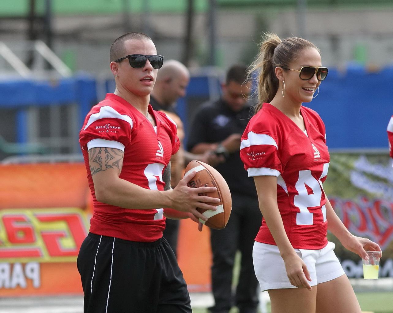 10P Jennifer Lopez stunning in a hot jersey at the charity football game in Puerto R