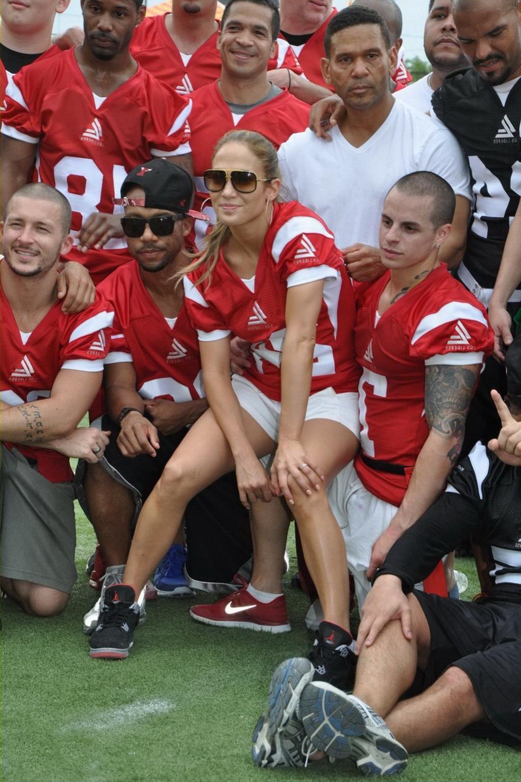 10P Jennifer Lopez stunning in a hot jersey at the charity football game in Puerto R