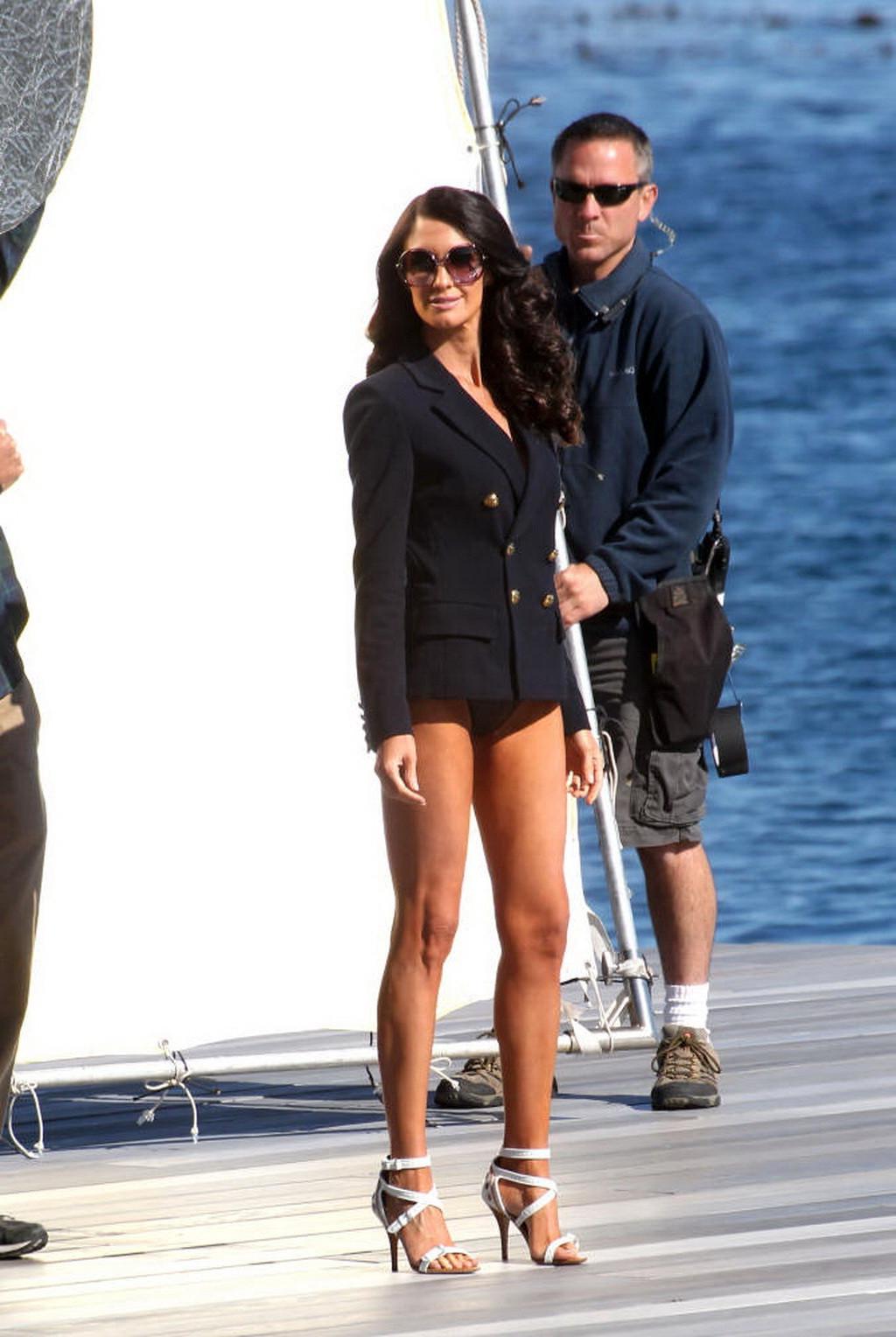 16P Paz Vega in swimsuit shooting a L'Oreal commercial on Catalina Island