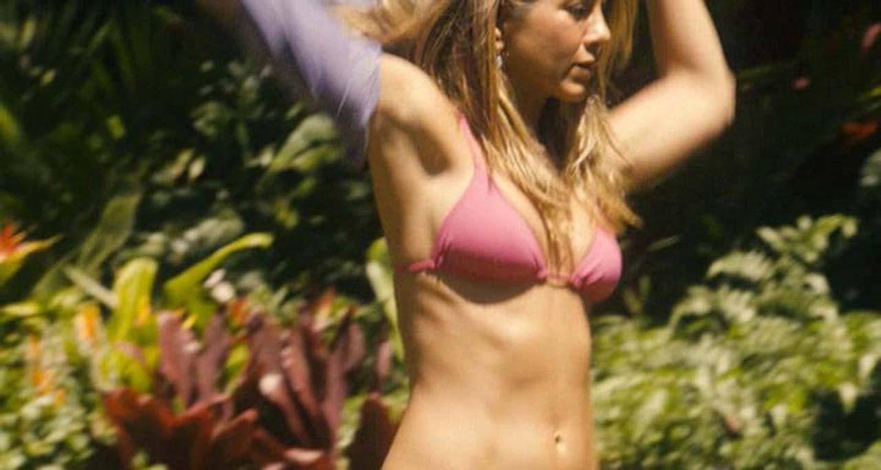 14P Jennifer Aniston exposing sexy body and hard nipples in see thru bikini