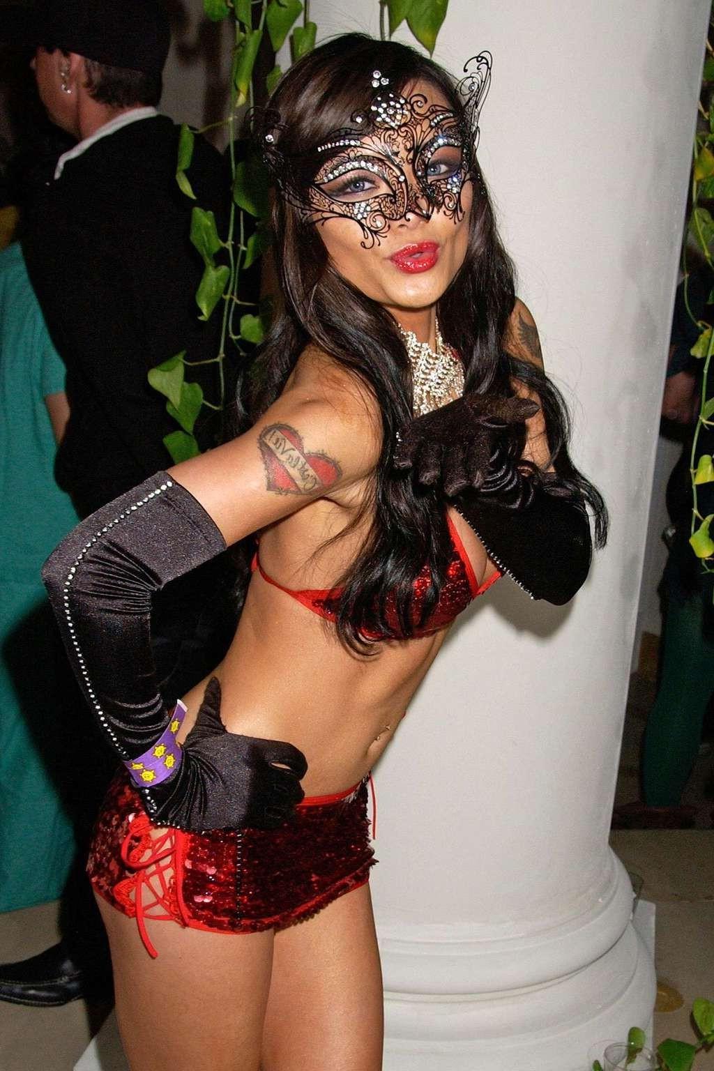 10P Tila Tequila looking very sexy in Helloween costume and exposing her big boobs t