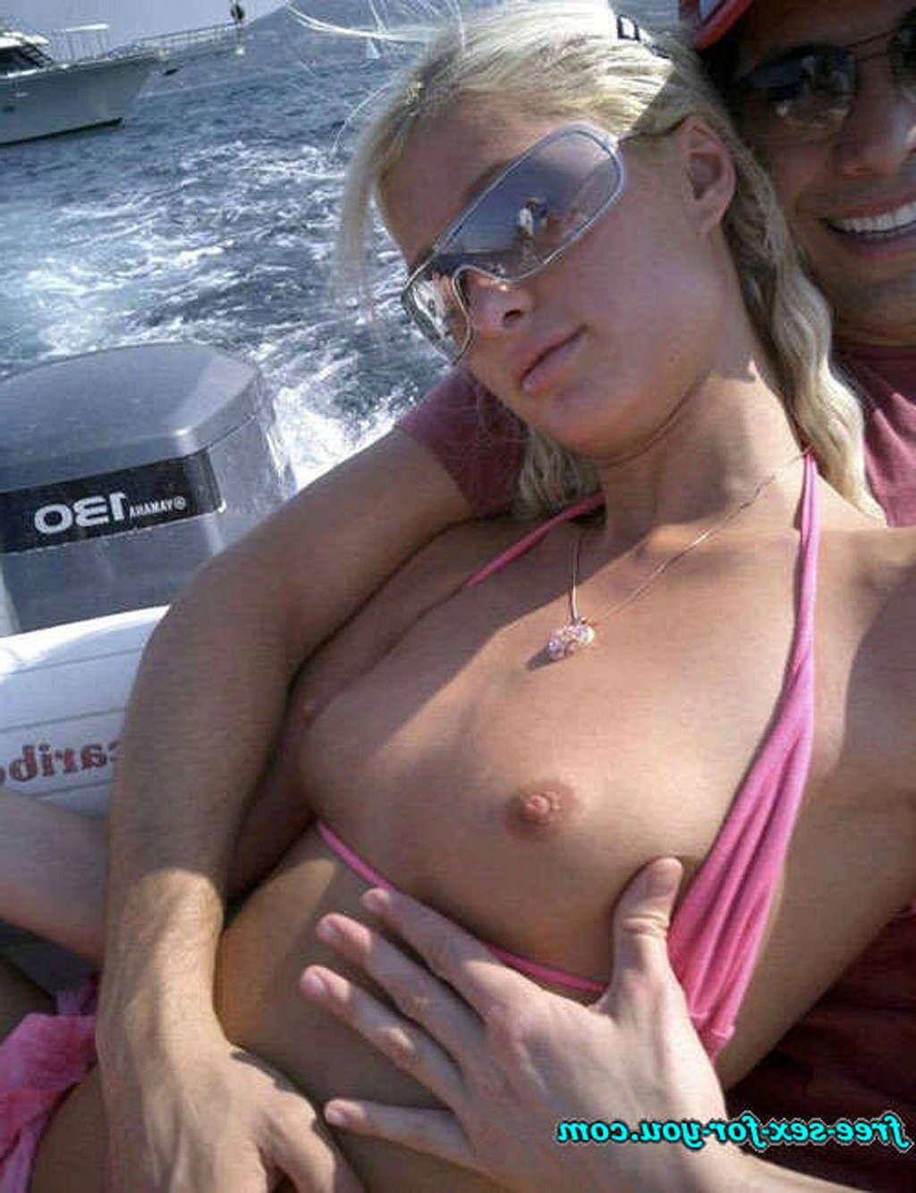 16P Paris Hilton looking hot in helloween costume and show tits and pussy