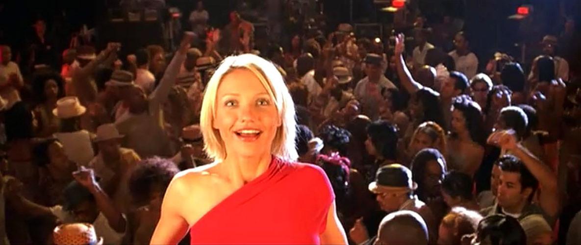 16P Cameron Diaz looking very sexy in bikini on boat and dancing in panties in movie