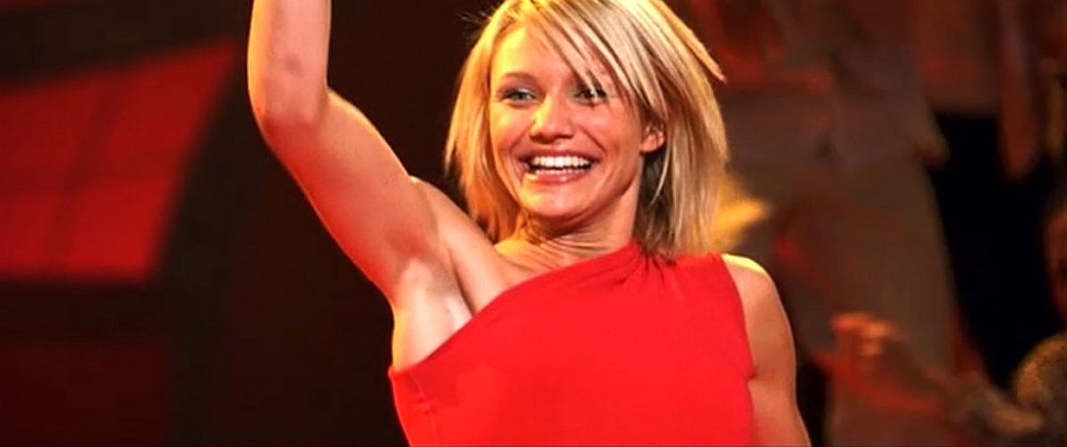 16P Cameron Diaz looking very sexy in bikini on boat and dancing in panties in movie