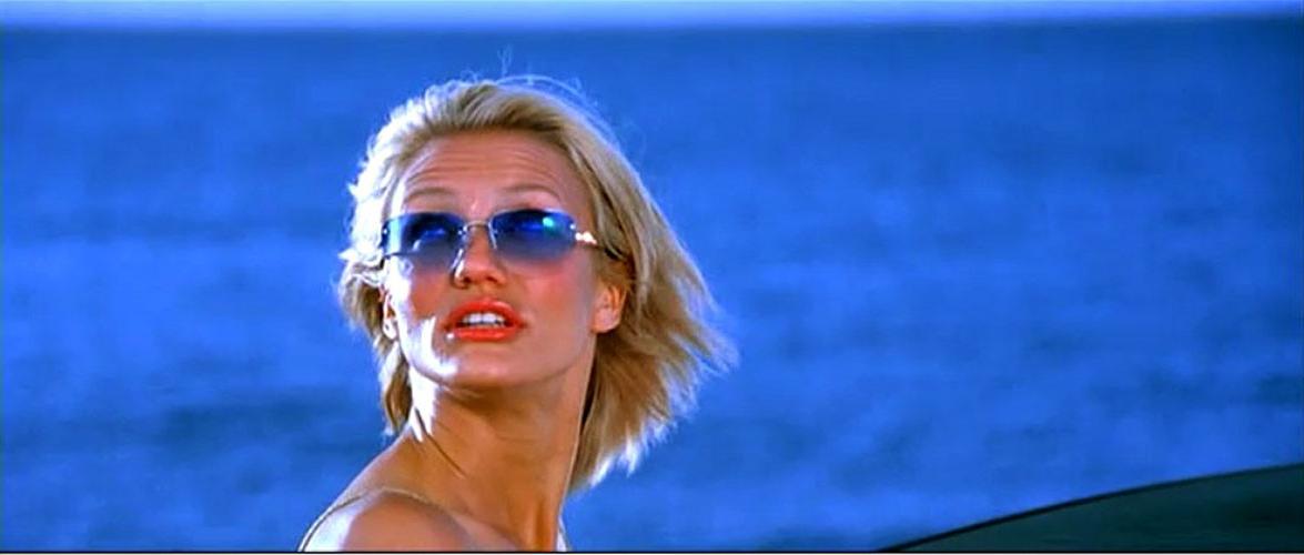16P Cameron Diaz looking very sexy in bikini on boat and dancing in panties in movie