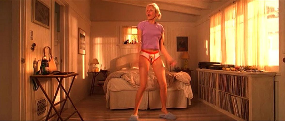 16P Cameron Diaz looking very sexy in bikini on boat and dancing in panties in movie