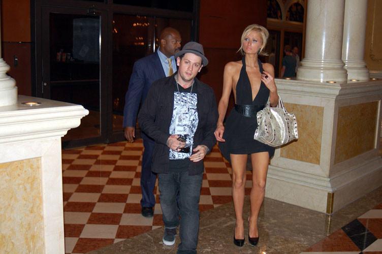 16P Paris Hilton showing her nice small tits on boat