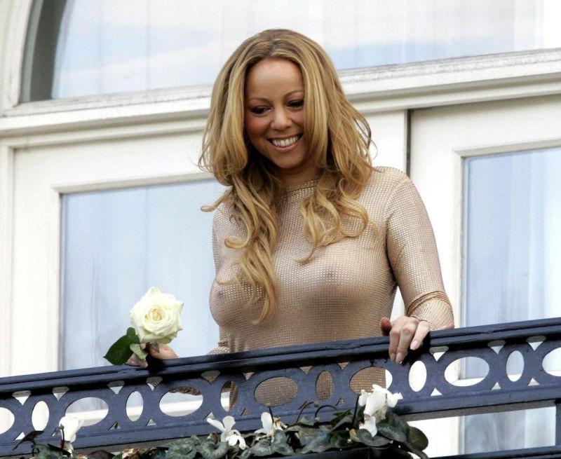 16P Mariah Carey in see through plus upskirt beaver pics