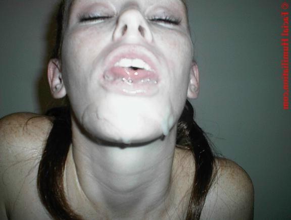 16P Drunk teens face dripping with a fresh load