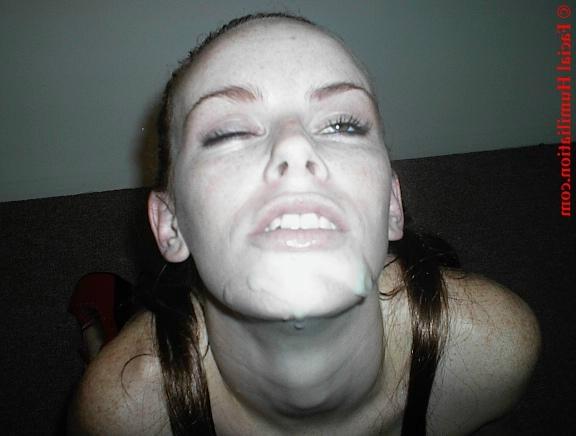 16P Drunk teens face dripping with a fresh load