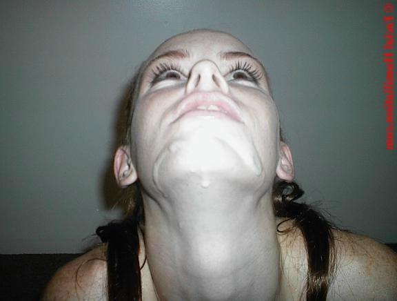 16P Drunk teens face dripping with a fresh load