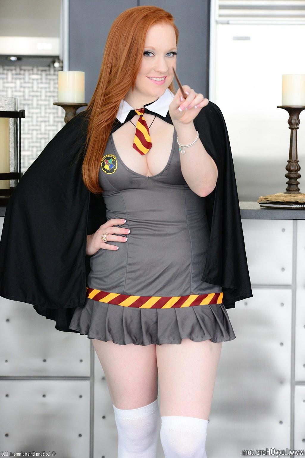 15P Lucy Ohara creates her own version of Hairy Twatter and cums hard with her magic