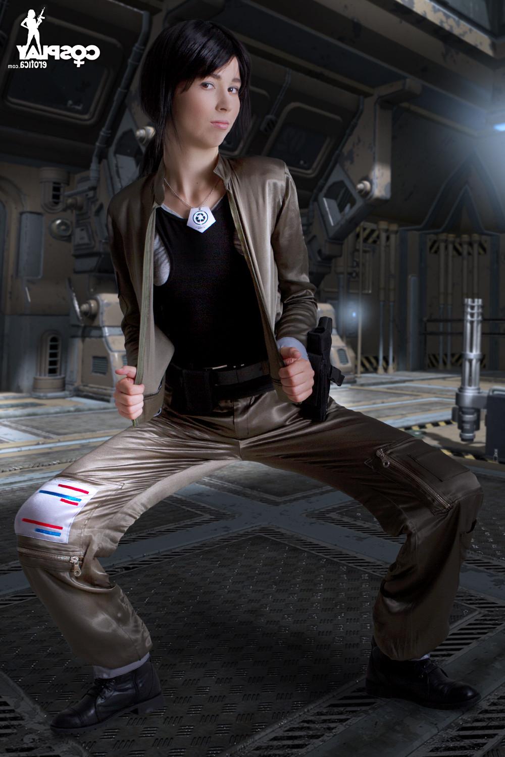 16P Stacy loves Battlestar and dressing as the characters in cosplay makes her horny