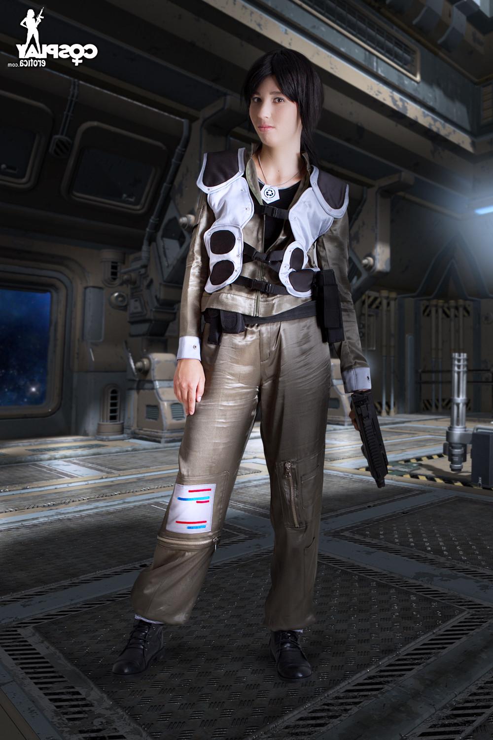 16P Stacy loves Battlestar and dressing as the characters in cosplay makes her horny