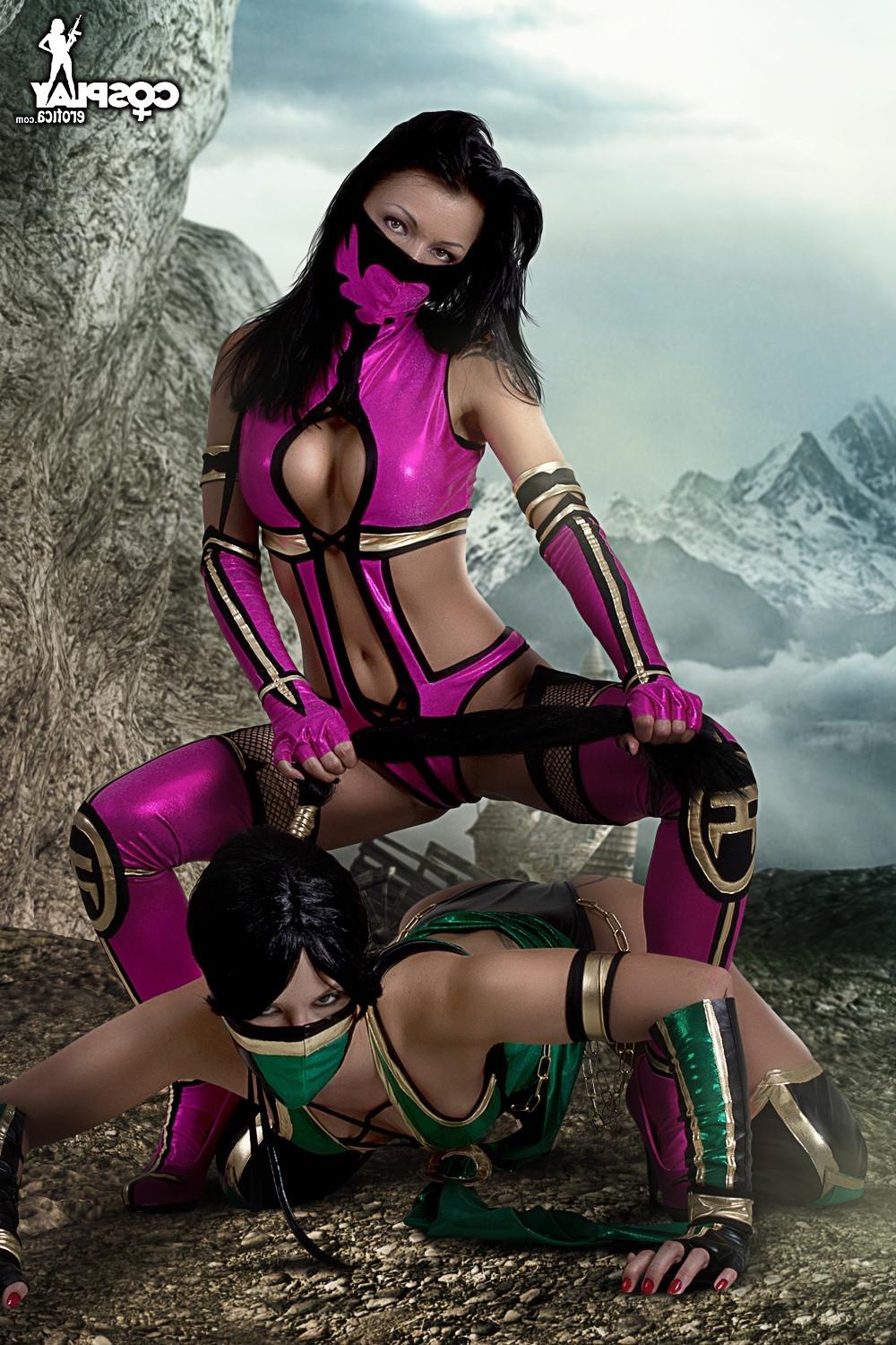12P CosplayErotica  Mileena Jade Mortal Kombat nude cosplay