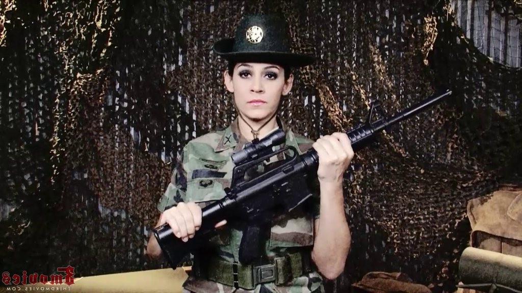 16P Busty sergeant Raylene gets dicked by a soldier
