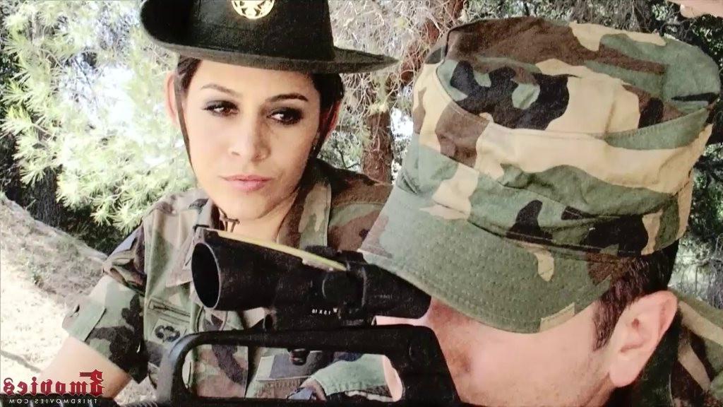 16P Busty sergeant Raylene gets dicked by a soldier