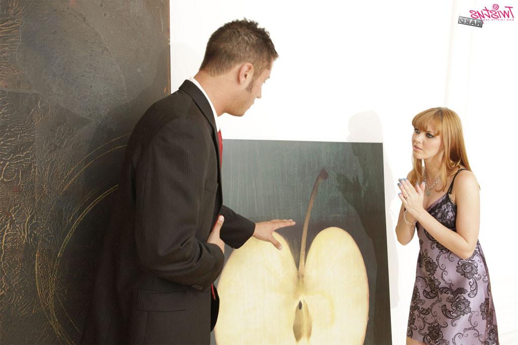 15P Marie McCray gets drilled by the curator at the art gallery