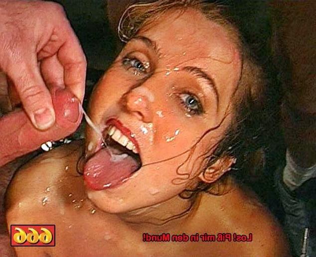 16P Horny whore sucking our dicks and getting her mouth full of cum and piss