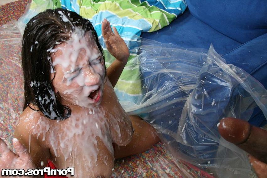 16P busty alanna bath with a sticky load of cum