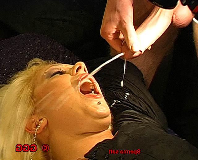 18P Blonde slut gets load after load of cum shot on her face