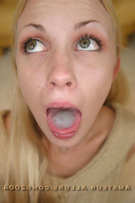 16P naughty teen deep throats cock drinks shot of cum