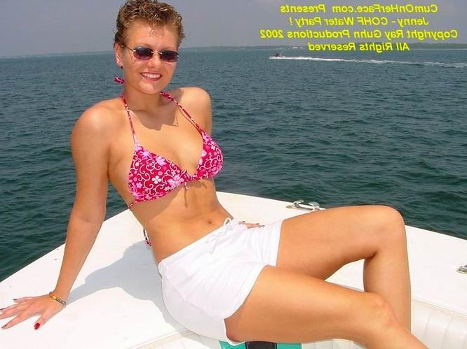 16P Gangbang and messy cumshot on a boat
