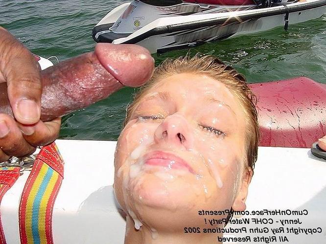 16P Gangbang and messy cumshot on a boat
