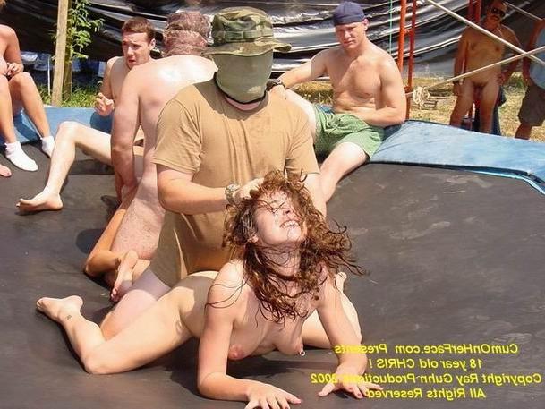 16P Outdoor gangbang and cumshot