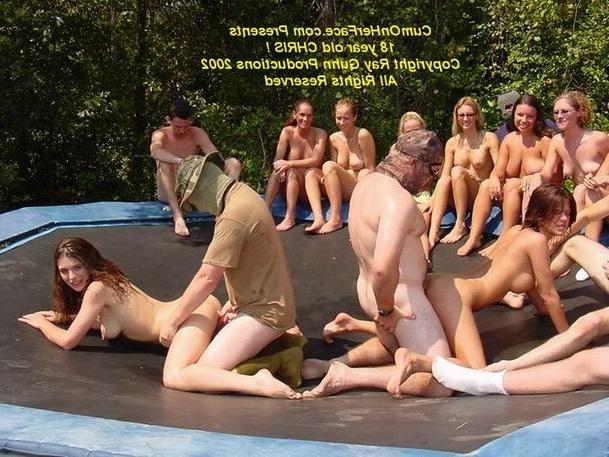 16P Outdoor gangbang and cumshot