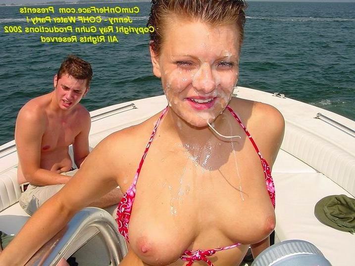 16P Messy cumshot on a boat