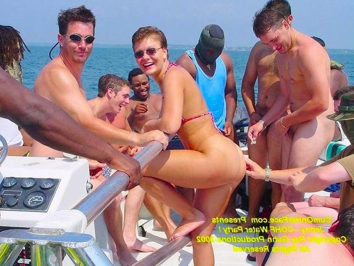 16P Messy cumshot on a boat