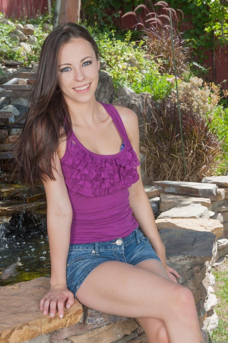 15P Skinny pale skin teen teasing in her panties