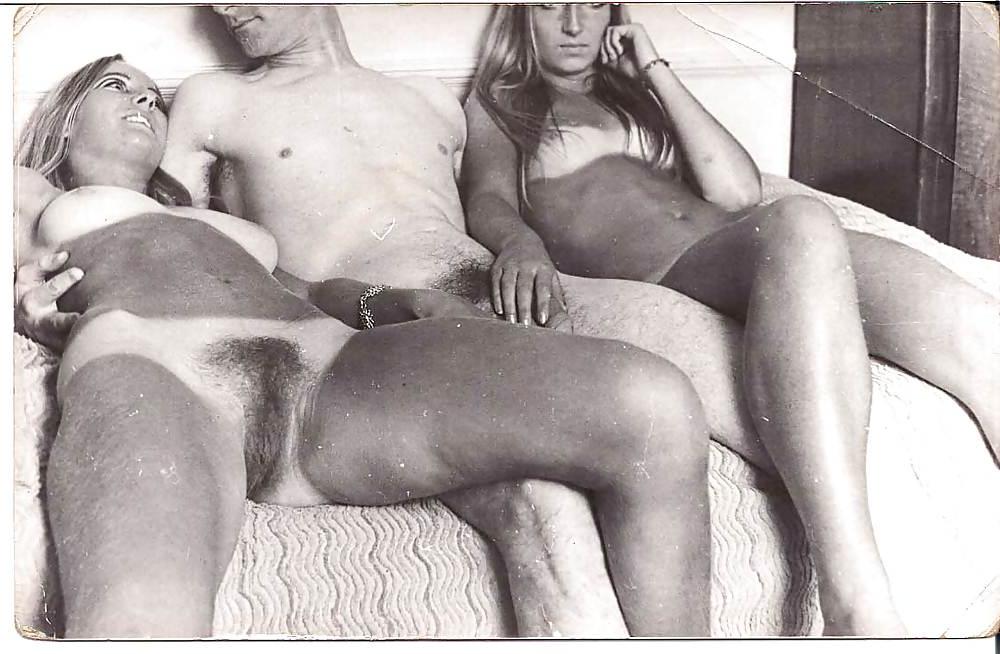 4P 1960s Vintage Foursome Hairy Tanline Teens