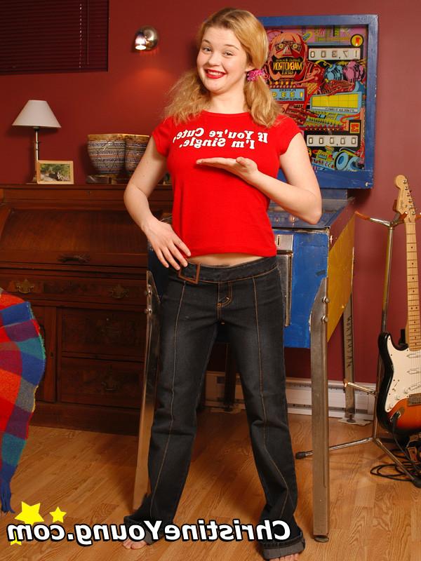 15P Christine young uses a hi teach dildo on her sweet tender pussy