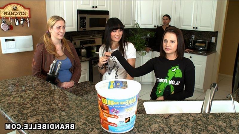 16P Slut teen Brandi Belle fucks with home made huge dildo