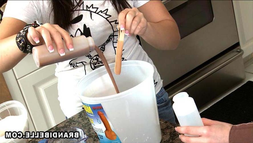 16P Slut teen Brandi Belle fucks with home made huge dildo