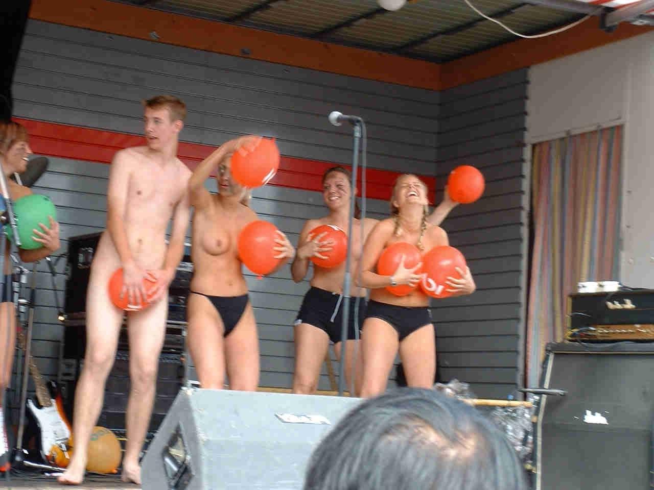 15P Drunk Party Girls Flashing Perky Tits And Shaved Snatches
