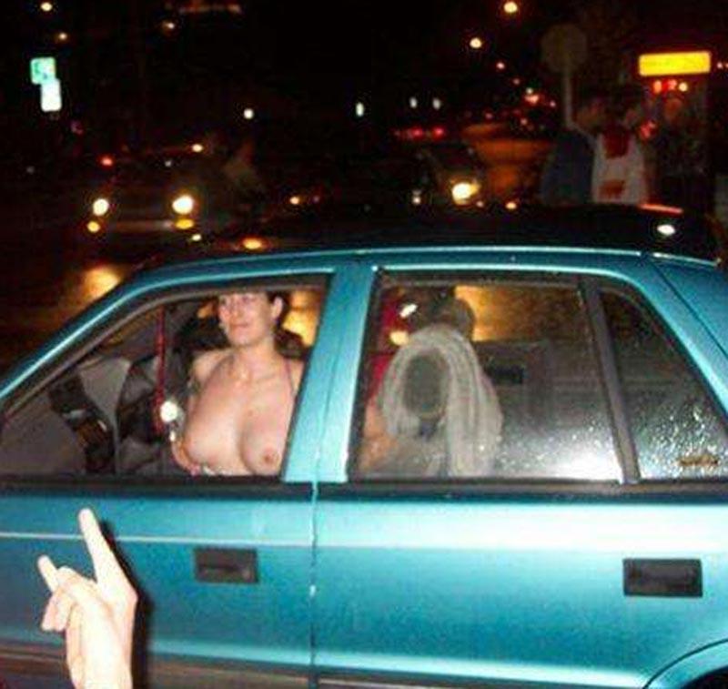 15P Really drunk amateur girls flashing tits