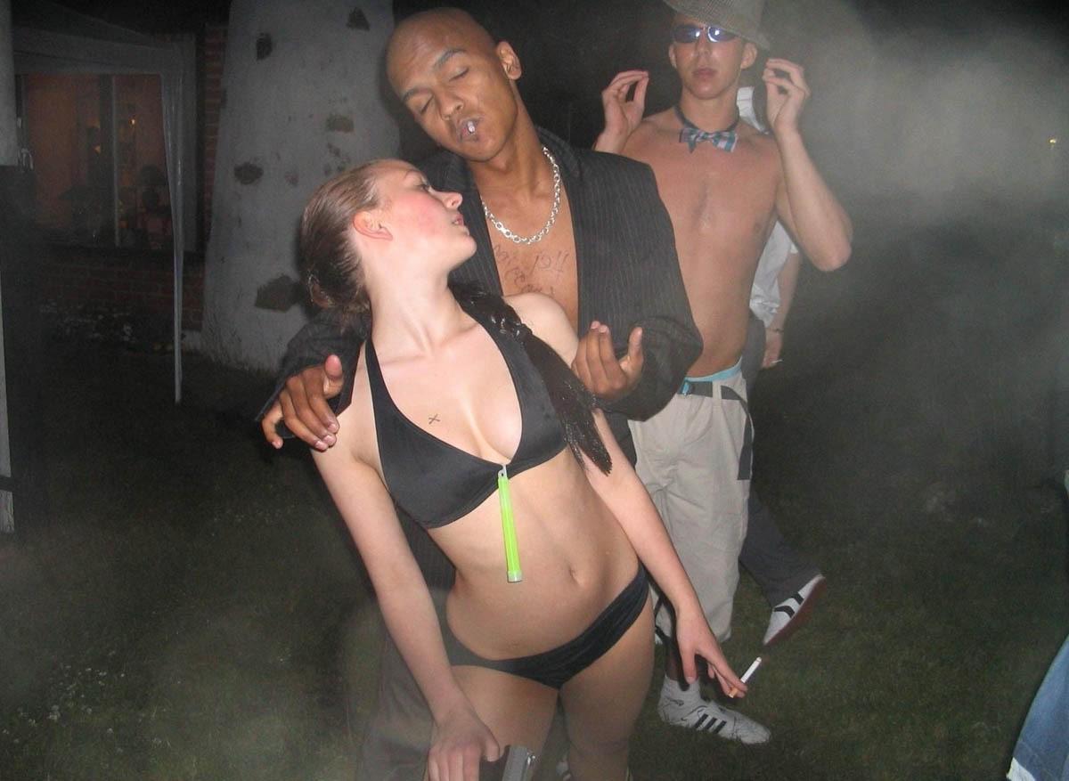 15P Wild, drunk chicks naked and getting lezzie at a costume party