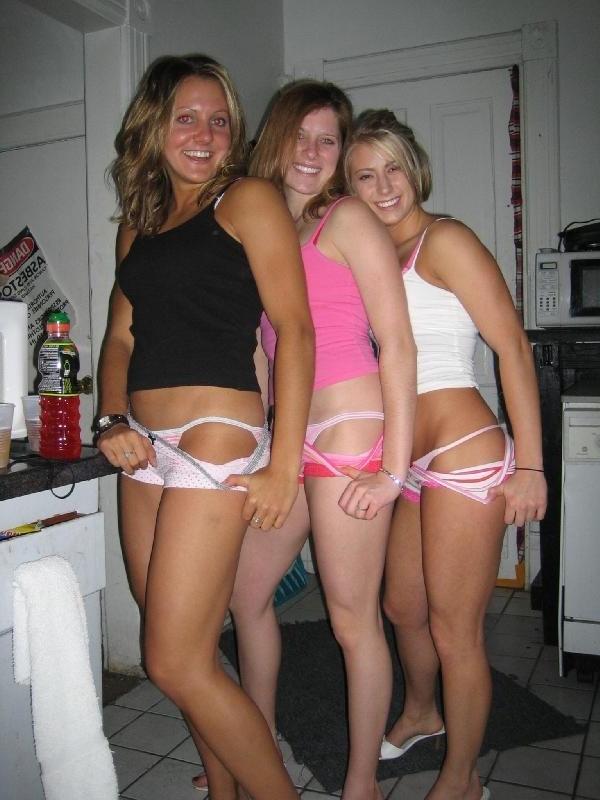 15P Hot Drunk Sorority Chicks Wasted Exposing Perky Tits